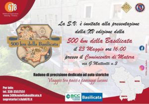 XV EDIZIONE DELLA “500 KM DELLA BASILICATA”