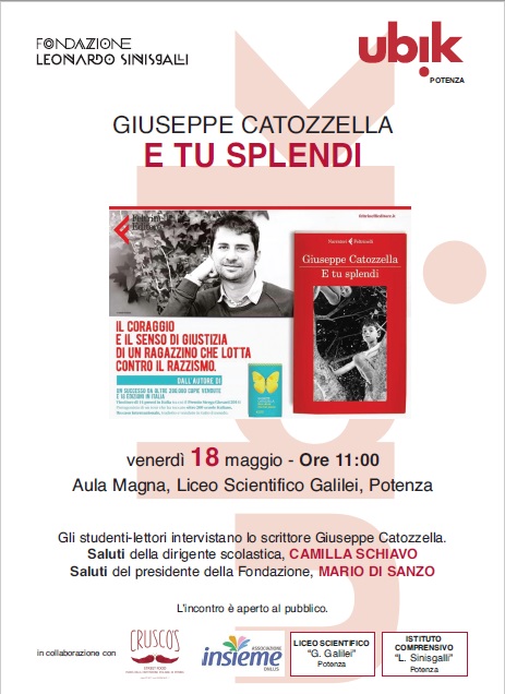 17 maggio 2018 – incontro con lo scrittore Giuseppe Catozzella