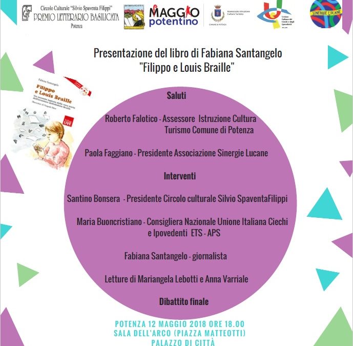 12 Maggio 2018 Presentazione libro “Filippo e Louis Braille”