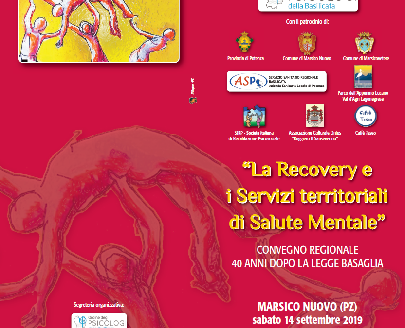 14 settembre a Marsico Nuovo il convegno dal titolo “La recovery e i servizi territoriali di Salute Mentale”
